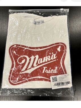 MISSLOOK NEW MAMA TRIED Tank Top White with Red Graphics Women 2X